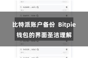 比特派账户备份  Bitpie钱包的界面圣洁理解